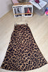 Latest Trendy Animal Print Satin A-Line Skirts